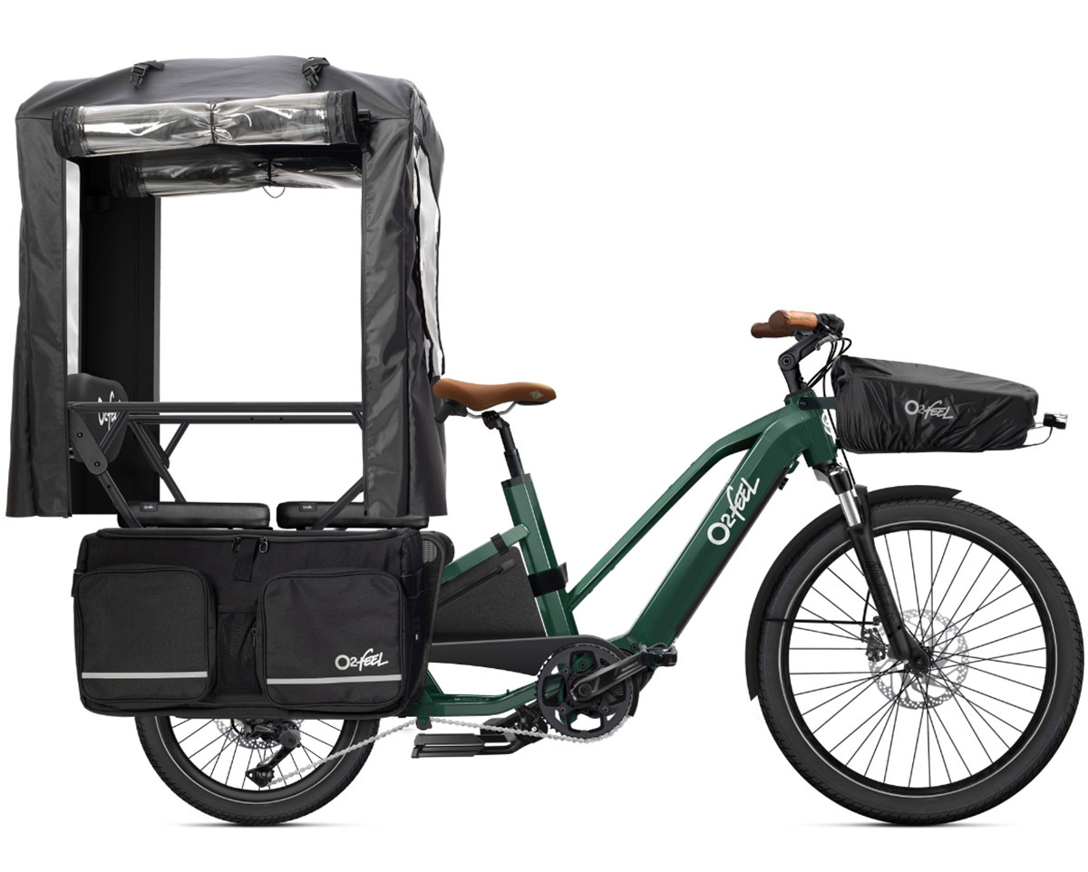 Vélo électrique cargo Unisexe EQUO 4.1 432 Wh FAMILY EXTRA PACK Vert Emeraude